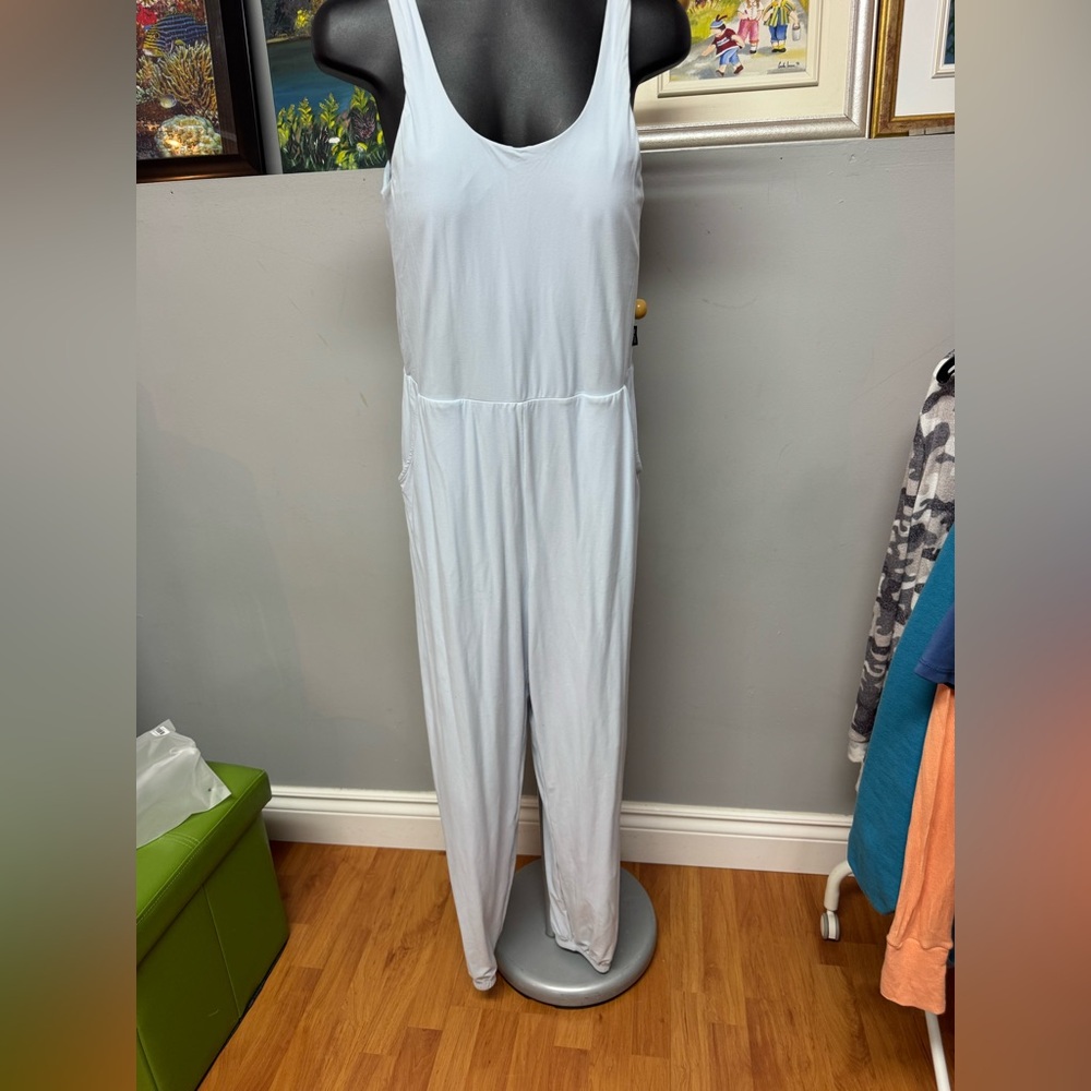 Zyia Light blue Women's Sleeveless Jumpsuit. EUC. Has pocket . Loose fit